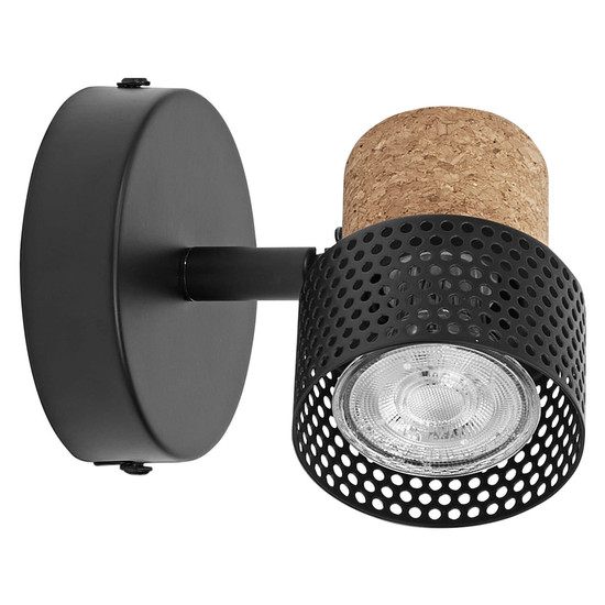 LEDVANCE LED Deckenleuchte DECOR SPOT CORK BLACK 1x3.4W 927 DIM Dimmbar Warmweiss 4058075828667