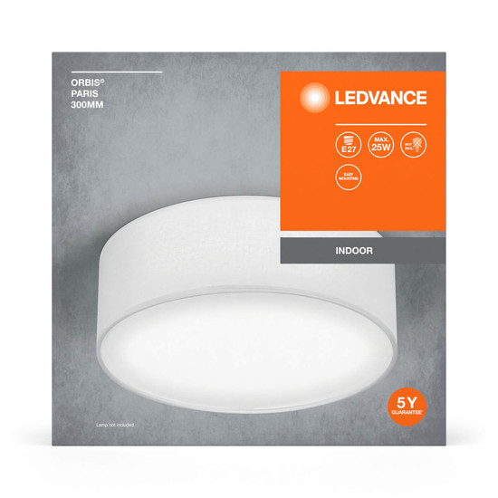 LEDVANCE Deckenleuchte ORBIS PARIS 30cm 1XE27 WT 4058075828940