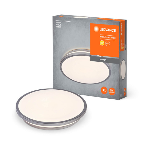 LEDVANCE LED Deckenleuchte ORBIS DUBLIN 30cm 16W 830 SI Warmweiss 4058075829268