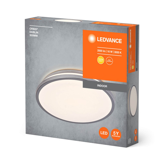 LEDVANCE LED Deckenleuchte ORBIS DUBLIN 30cm 16W 830 SI Warmweiss 4058075829268