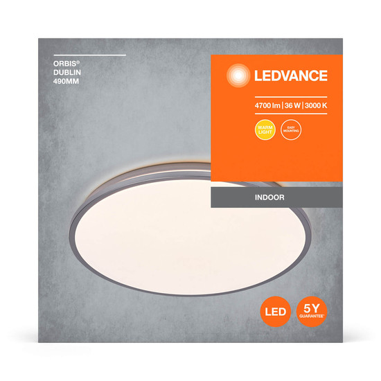 LEDVANCE LED Deckenleuchte ORBIS DUBLIN 49cm 36W 830 SI Warmweiss 4058075829282