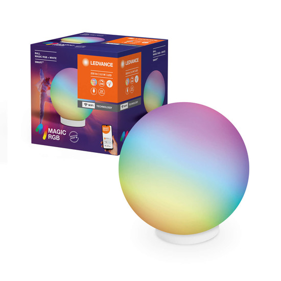 LEDVANCE LED Tischleuchte SMART+ BALL MAGIC RGB RGBW USB Dimmbar RGBTW Farbwechsel / steuerbare Lichtfarbe 4058075831735