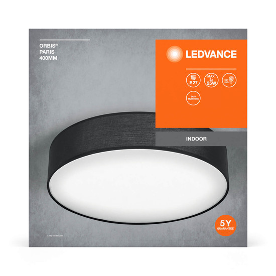 LEDVANCE Deckenleuchte ORBIS PARIS 40cm 2XE27 BK 4058075832671