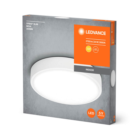 LEDVANCE LED Deckenleuchte CEILING MOIA 38cm 24W 830 WT Warmweiss 4058075832817