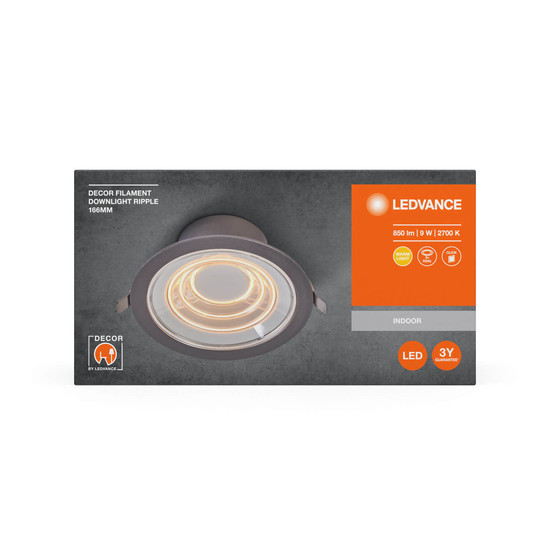 LEDVANCE LED Spot Decor Filament Downlight Ripple Warmweiss 4058075832978