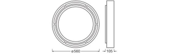 LEDVANCE SURFACE CIRCULAR Wand-/Deckenleuchte rund FRAME 500 FRAME weiss 4058075834187