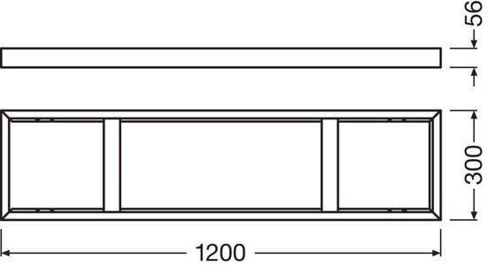 LEDVANCE SURFACE Montageset 1200 Montagezubehör schwarz 4058075834378