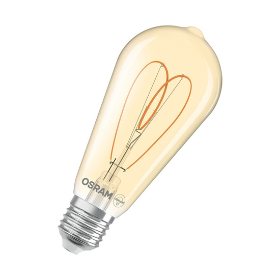 OSRAM LED Lampe Vintage 1906 CLASSIC Edison 4.9W 922 Gold E27 Dimmbar Warmweiss 4058075836983