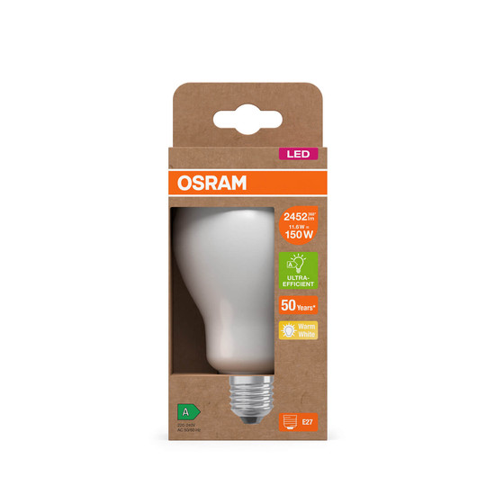 OSRAM LED Lampe LAMPS ENERGY CLASS A höchste Energieeffizienzklasse A Filament CLASSIC A 11.6W 827 Frosted E27 Warmweiss 4058075839182