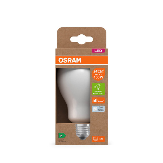 OSRAM LED Lampe LAMPS ENERGY CLASS A höchste Energieeffizienzklasse A Filament CLASSIC A 11.6W 840 Frosted E27 Neutralweiss 4058075839205