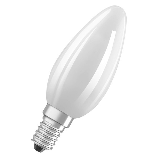 OSRAM LED Lampe CLASSIC B höchste Energieeffizienzklasse A 1.2W 827 Frosted E14 Warmweiss 4058075839267