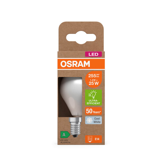 OSRAM LED Lampe CLASSIC P höchste Energieeffizienzklasse A 1.2W 840 Frosted E14 Neutralweiss 4058075839403