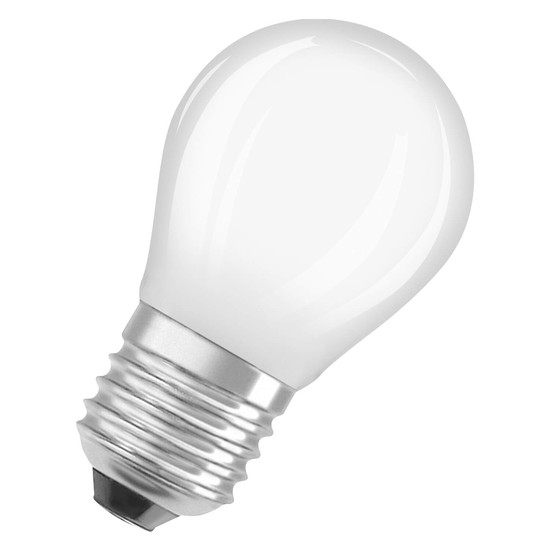 OSRAM LED Lampe CLASSIC P höchste Energieeffizienzklasse A 1.2W 827 Frosted E27 Warmweiss 4058075839427