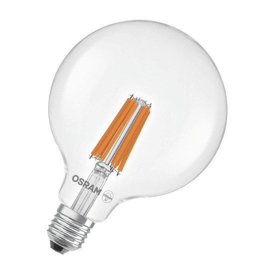 OSRAM LED Lampe LAMPS ENERGY CLASS A höchste Energieeffizienzklasse A Filament CLASSIC Globe 7.2W 840 Clear E27 Neutralweiss 4058075839625
