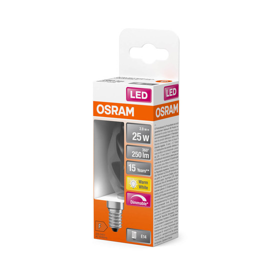 OSRAM LED Lampe Retrofit CLASSIC BW 2.8W 827 Clear E14 Dimmbar Warmweiss 4058075839823