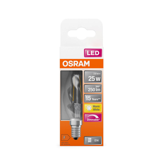 OSRAM LED Lampe Retrofit CLASSIC BW 2.8W 827 Clear E14 Dimmbar Warmweiss 4058075839823