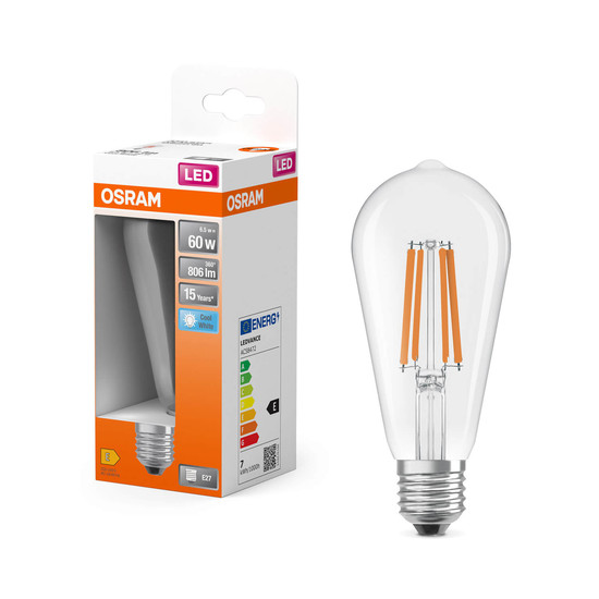 OSRAM LED Lampe Retrofit CLASSIC ST 6.5W 827 Clear E27 Neutralweiss 4058075839847