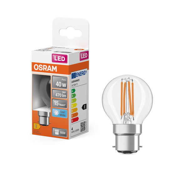 OSRAM LED Lampe Retrofit CLASSIC P 4W 840 Clear B22d Neutralweiss 4058075839861