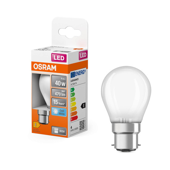 OSRAM LED Lampe Retrofit CLASSIC P 4W 840 Frosted B22d Neutralweiss 4058075839885