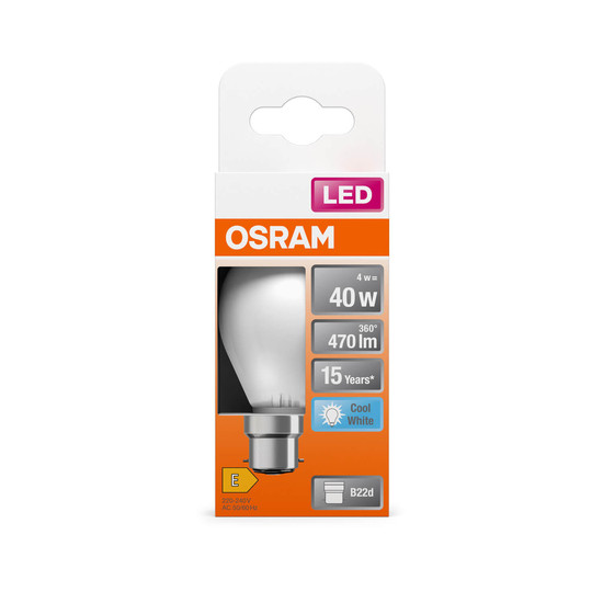 OSRAM LED Lampe Retrofit CLASSIC P 4W 840 Frosted B22d Neutralweiss 4058075839885