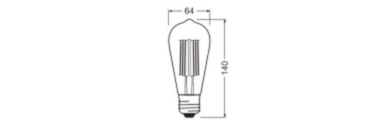 LEDVANCE LED CLASSIC EDISON höchste Effizienzklasse A 4W 830 klar E27 Lampe 840lm 3000K warmweiss wie 60W 4099854002946