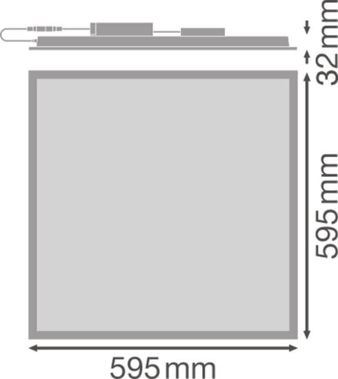 LEDVANCE PANEL COMFORT 600 DALI 28W 830 VIVARES 3640lm 3000K warmweiss IP40/IP20 dimmbar 4099854014352