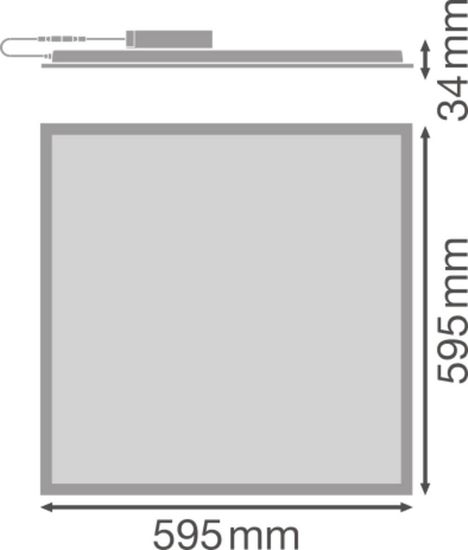 LEDVANCE PANEL COMPACT 600 UGR<19 DALI 33W 865 DALI 3630lm 6500K tageslichtweiss IP40/IP20 dimmbar 4099854017322