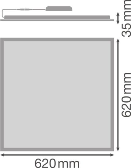 LEDVANCE PANEL COMPACT 625 DALI 33W 840 DALI 3630lm 4000K neutralweiss IP40/IP20 dimmbar 4099854017421