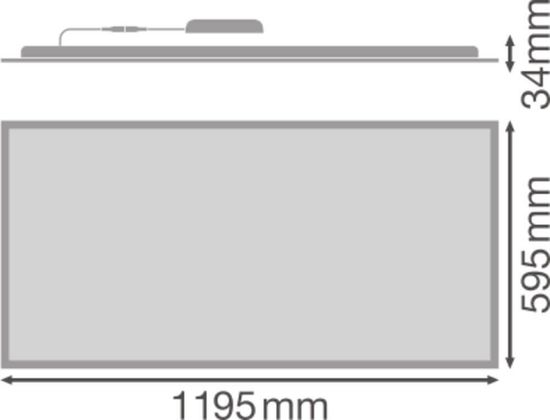 LEDVANCE PANEL COMPACT 1200x600 UGR<19 DALI 53W 840 DALI 5830lm 4000K neutralweiss IP40/IP20 dimmbar 4099854017704