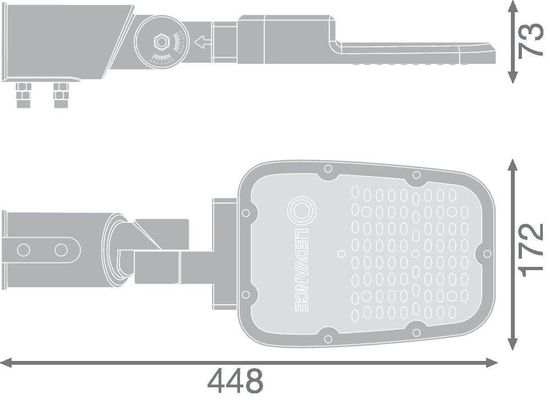 LEDVANCE STREETLIGHT AREA SMALL Straßenleuchte RV20ST 45W 727 5850lm 2700K warmweiss IP66 4099854030352