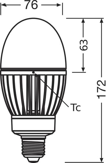 LEDVANCE HQL LED 3600LM 29W 827 E27 Straßenlampe 3600lm 2700K warmweiss IP65 wie 80W 4099854040689