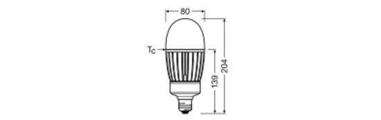 LEDVANCE HQL LED 5400LM 41W 827 E27 Industrielampe 5400lm 2700K warmweiss IP65 wie 125W 4099854040726