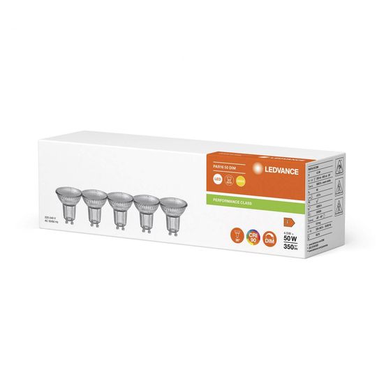 LEDVANCE LED PAR16 4.5W 930 GU10 Spot, Strahler 350lm 3000K warmweiss wie 50W dimmbar 4099854045448