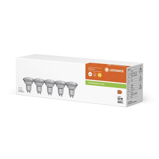 LEDVANCE LED PAR16 4.3W 827 GU10 Spot, Strahler 350lm 2700K warmweiss wie 50W 4099854045752