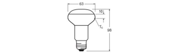 LEDVANCE LED R63 4.8W 827 E27 Lampe 350lm 2700K warmweiss wie 60W 4099854048371