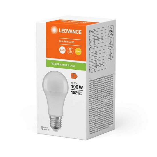 LEDVANCE LED CLASSIC A 13W 827 gefrostet E27 Lampe 1521lm 2700K warmweiss wie 100W 4099854048944