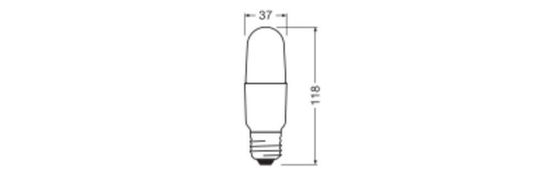 LEDVANCE LED CLASSIC STICK 8W 827 gefrostet E27 Lampe 806lm 2700K warmweiss wie 60W 4099854057113