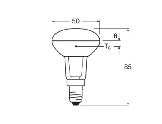 LEDVANCE LED R50 5.9W 927 E14 Lampe 350lm 2700K warmweiss wie 60W dimmbar 4099854058608