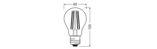 LEDVANCE LED CLASSIC höchste Effizienzklasse A 5W 830 klar E27 Lampe 1055lm 3000K warmweiss wie 75W 4099854060113