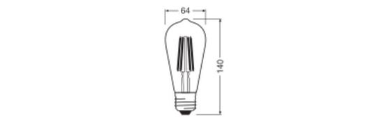 LEDVANCE LED CLASSIC EDISON höchste Effizienzklasse A 3.8W 830 klar E27 Lampe 806lm 3000K warmweiss wie 60W 4099854060236