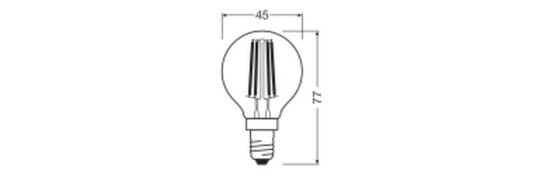 LEDVANCE LED CLASSIC CRI97 4.2W 927 klar E14 Lampe 470lm 2700K warmweiss 97Ra wie 40W dimmbar 4099854065750