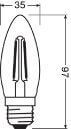 LEDVANCE LED CLASSIC B 4.8W 827 klar E27 Lampe 470lm 2700K warmweiss wie 40W dimmbar 4099854067495