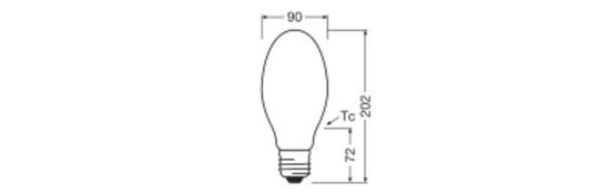 LEDVANCE HQL LED Filament 5400LM 38W 827 E40 Lampe 5400lm 2700K warmweiss IP65 wie 125W 4099854071898