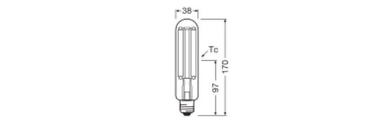 LEDVANCE NAV LED Filament 3600LM 21W 727 E27 Lampe 3600lm 2700K warmweiss IP65 wie 50W 4099854071973