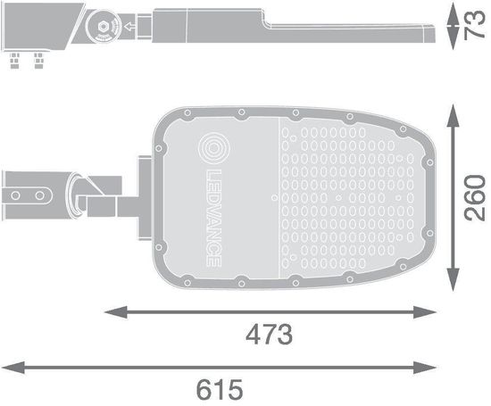 LEDVANCE STREETLIGHT AREA LARGE Straßenleuchte RV35ST 90W 765 12150lm 6500K tageslichtweiss IP66 4099854079863