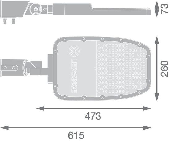 LEDVANCE STREETLIGHT AREA LARGE Straßenleuchte RV35ST 120W 727 15600lm 2700K warmweiss IP66 4099854079887