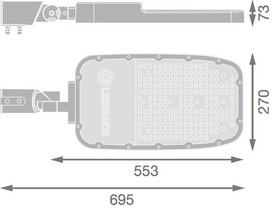 LEDVANCE STREETLIGHT AREA EXTRA LARGE Straßenleuchte RV35ST 150W 730 19500lm 3000K warmweiss IP66 4099854079986