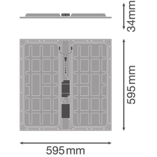 LEDVANCE PANEL PROTECT 600 PS 36W 840 PS 5040lm 4000K neutralweiss IP54/IP20 4099854082887