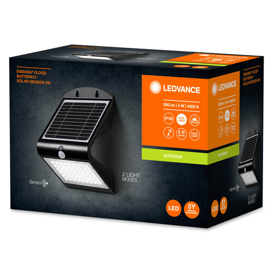 LEDVANCE LED Flutlicht ENDURA Flood Solar Butterfly Solar Sensor 4W Neutralweiss 4099854089671