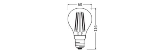 LEDVANCE LED Bewegungssensor CLASSIC A Filament 7.3W 827 klar E27 Lampe 806lm 2700K warmweiss wie 60W 4099854096051